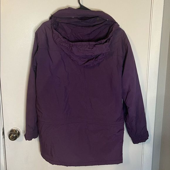 Vintage L.L. Bean Purple Winter Jacket with Retractable Hood - Picture 7 of 9